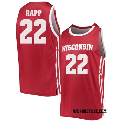 Men's Austin Rapp Wisconsin Badgers Replica Basketball Jersey - Red