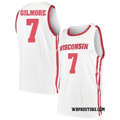 Men's Carter Gilmore Wisconsin Badgers Replica Basketball Jersey - White