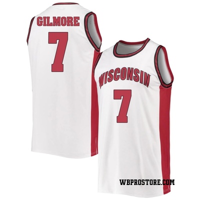 Men's Carter Gilmore Wisconsin Badgers Replica Throwback Basketball Jersey - White