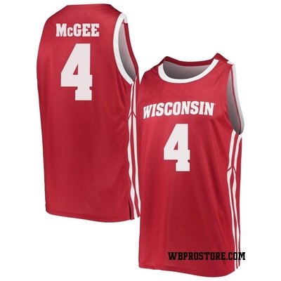 Men's Kamari McGee Wisconsin Badgers Replica Basketball Jersey - Red