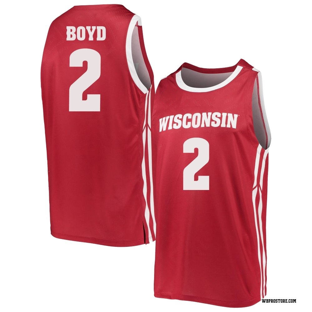 Men's Nick Boyd Wisconsin Badgers Replica Basketball Jersey - Red