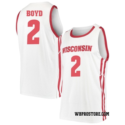 Men's Nick Boyd Wisconsin Badgers Replica Basketball Jersey - White