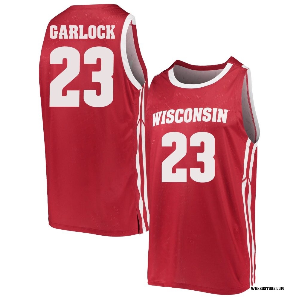 Men's Will Garlock Wisconsin Badgers Replica Basketball Jersey - Red