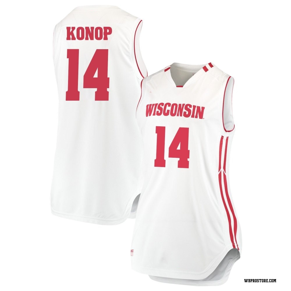 Women's Aidan Konop Wisconsin Badgers Replica Performance Basketball Jersey - White