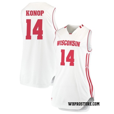 Women's Aidan Konop Wisconsin Badgers Replica Performance Basketball Jersey - White