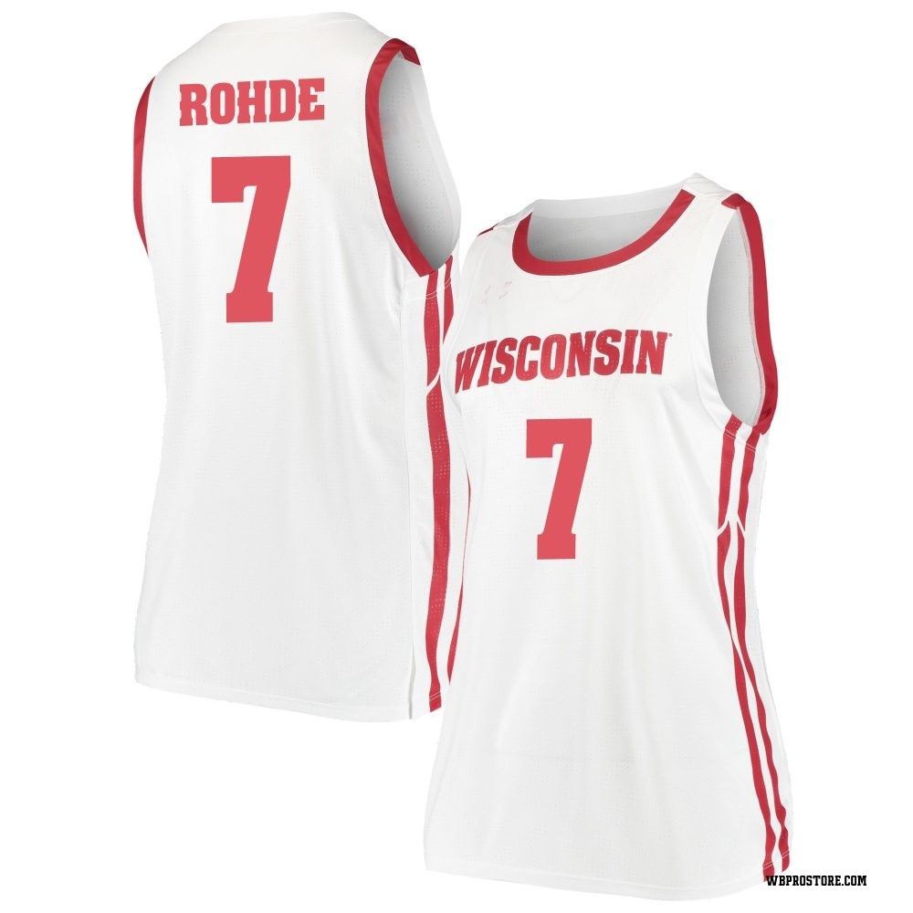 Women's Andrew Rohde Wisconsin Badgers Replica Basketball Jersey - White