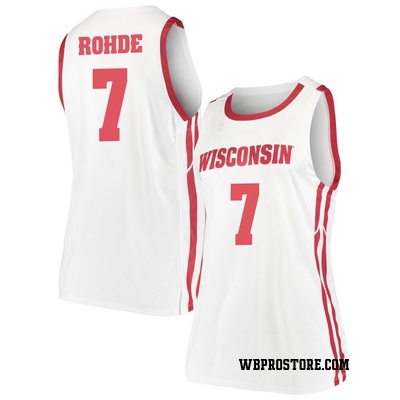 Women's Andrew Rohde Wisconsin Badgers Replica Basketball Jersey - White