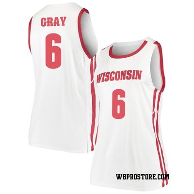 Women's Elijah Gray Wisconsin Badgers Replica Basketball Jersey - White
