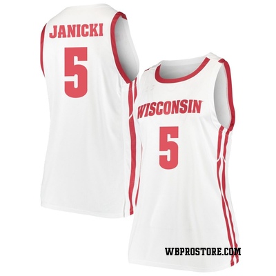 Women's Jack Janicki Wisconsin Badgers Replica Basketball Jersey - White