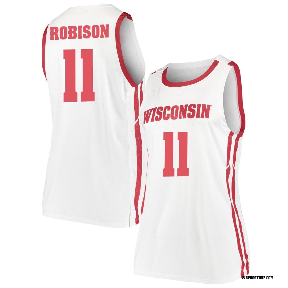 Women's Jack Robison Wisconsin Badgers Replica Basketball Jersey - White