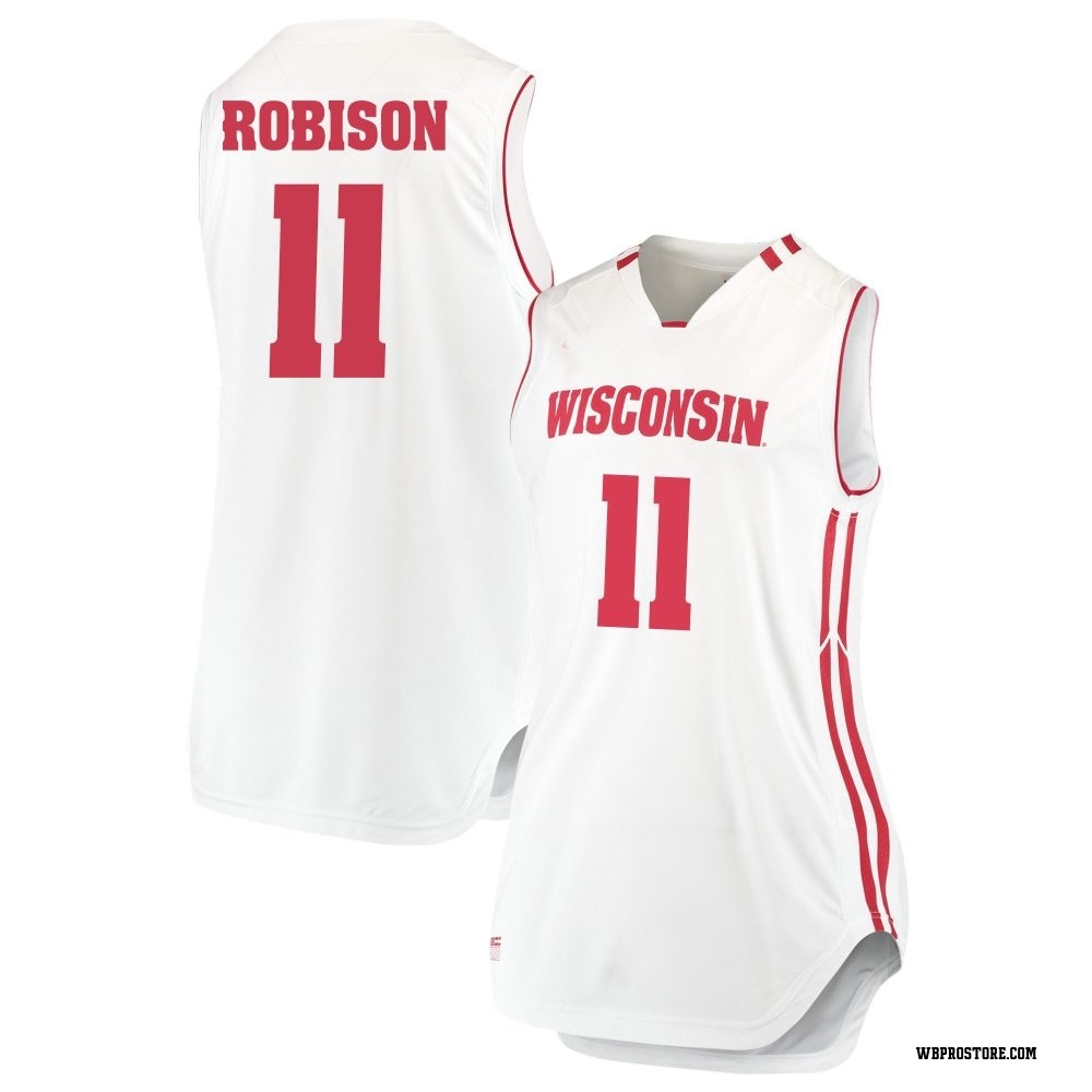 Women's Jack Robison Wisconsin Badgers Replica Performance Basketball Jersey - White