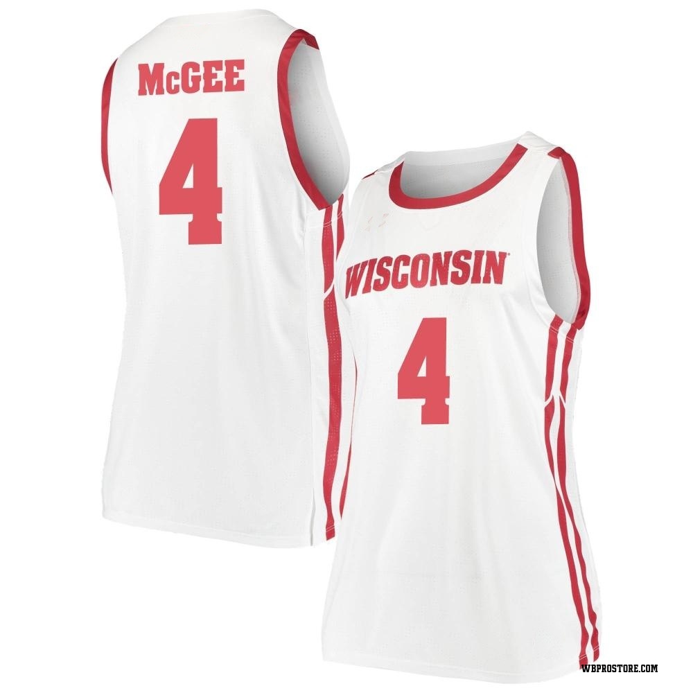 Women's Kamari McGee Wisconsin Badgers Replica Basketball Jersey - White