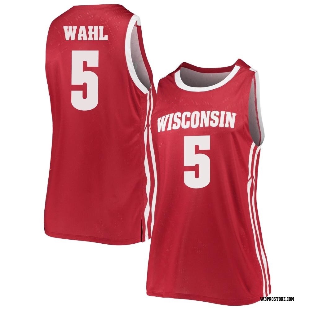 Women's Tyler Wahl Wisconsin Badgers Replica Basketball Jersey - Red