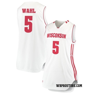 Women's Tyler Wahl Wisconsin Badgers Replica Performance Basketball Jersey - White