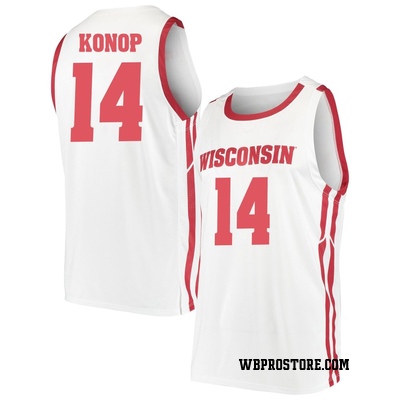 Youth Aidan Konop Wisconsin Badgers Replica Basketball Jersey - White