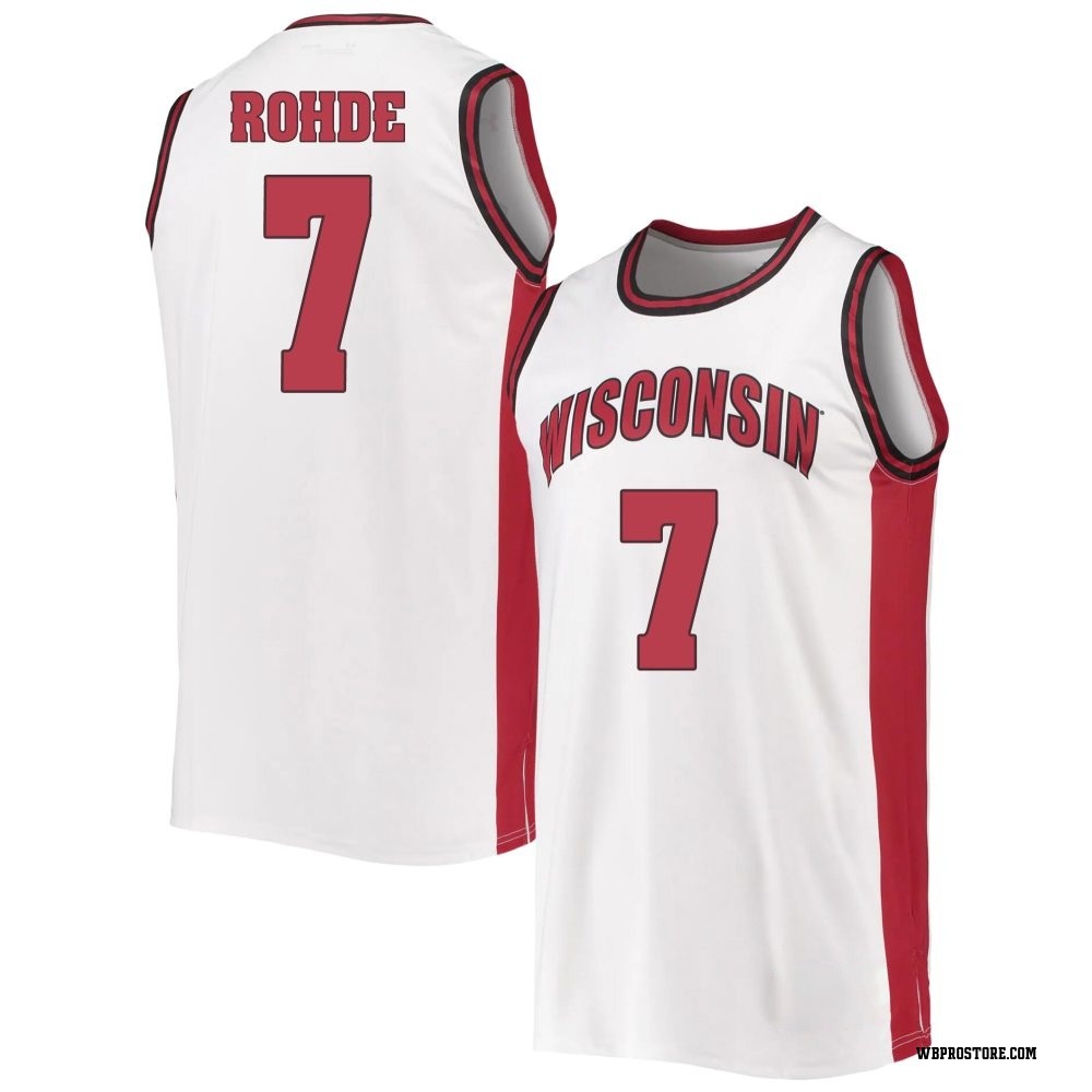 Youth Andrew Rohde Wisconsin Badgers Replica Throwback Basketball Jersey - White
