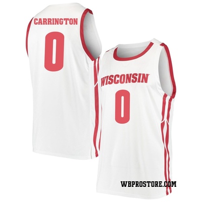 Youth Braeden Carrington Wisconsin Badgers Replica Basketball Jersey - White