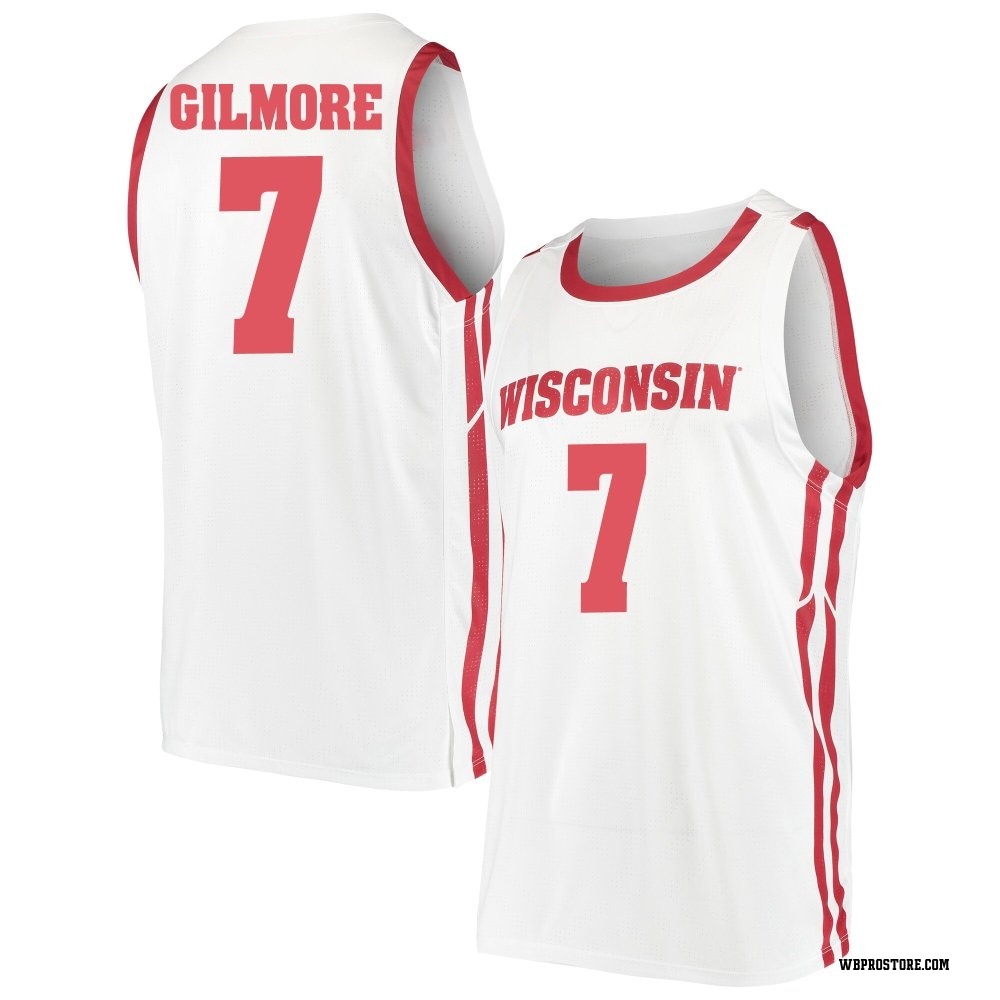 Youth Carter Gilmore Wisconsin Badgers Replica Basketball Jersey - White