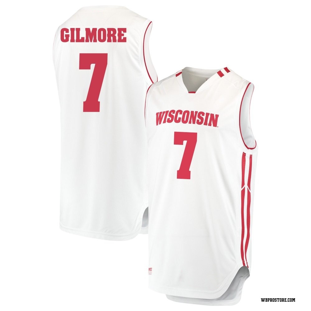 Youth Carter Gilmore Wisconsin Badgers Replica Performance Basketball Jersey - White