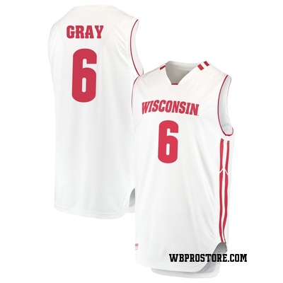 Youth Elijah Gray Wisconsin Badgers Replica Performance Basketball Jersey - White