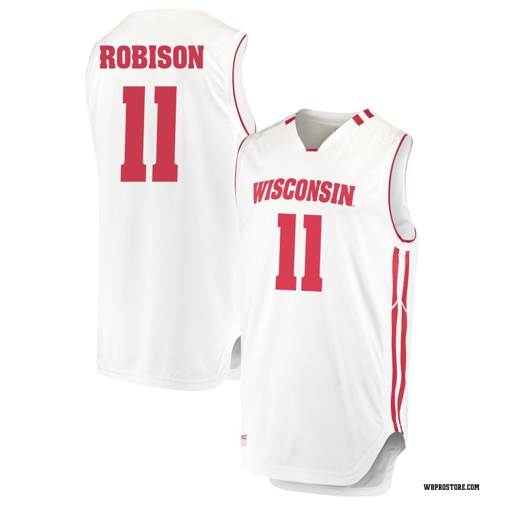 Youth Jack Robison Wisconsin Badgers Replica Performance Basketball Jersey - White