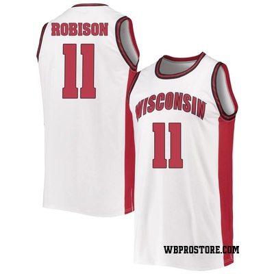 Youth Jack Robison Wisconsin Badgers Replica Throwback Basketball Jersey - White