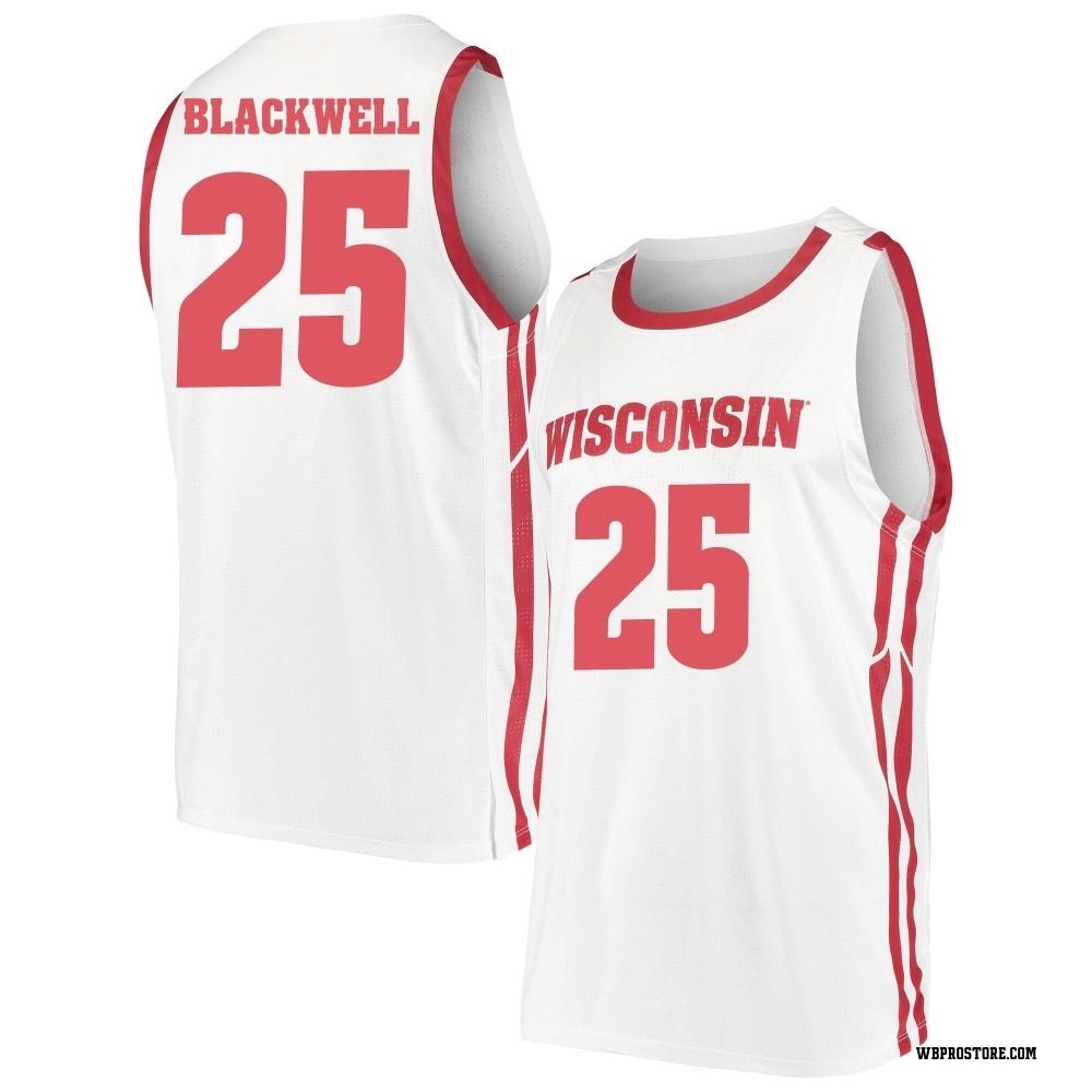 Youth John Blackwell Wisconsin Badgers Replica Basketball Jersey - White