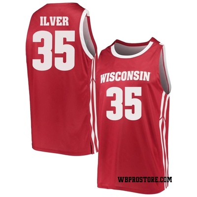 Youth Markus Ilver Wisconsin Badgers Replica Basketball Jersey - Red