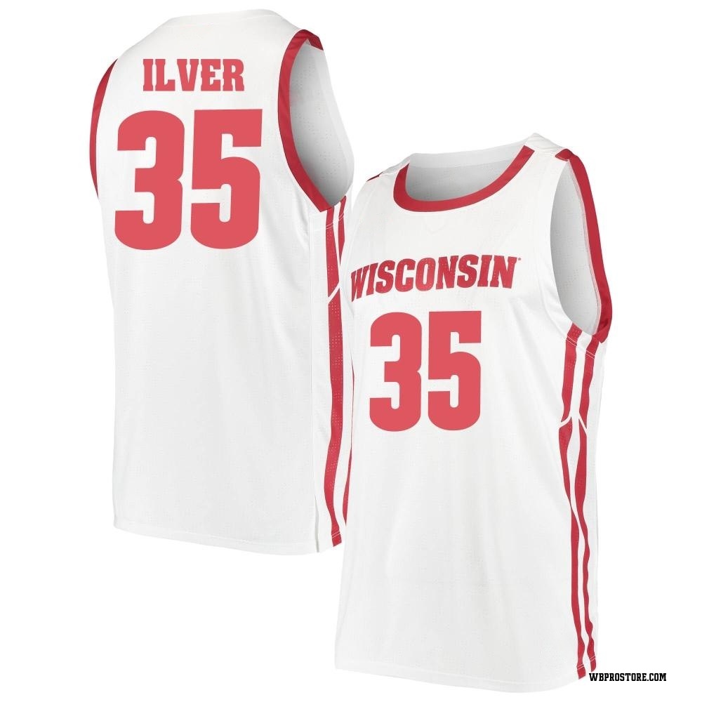 Youth Markus Ilver Wisconsin Badgers Replica Basketball Jersey - White