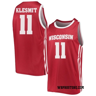 Youth Max Klesmit Wisconsin Badgers Replica Basketball Jersey - Red