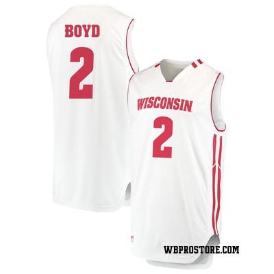 Youth Nick Boyd Wisconsin Badgers Replica Performance Basketball Jersey - White